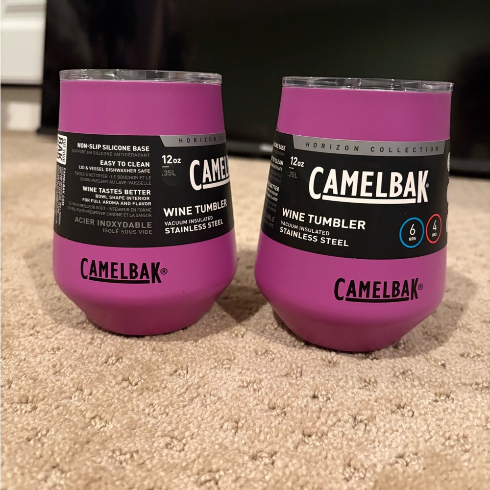 Camelbak Purple Stainless Steel 12oz Wine Tumblers - Set of 2